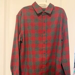 DOPE Red and Gray Plaid Men's Shirt